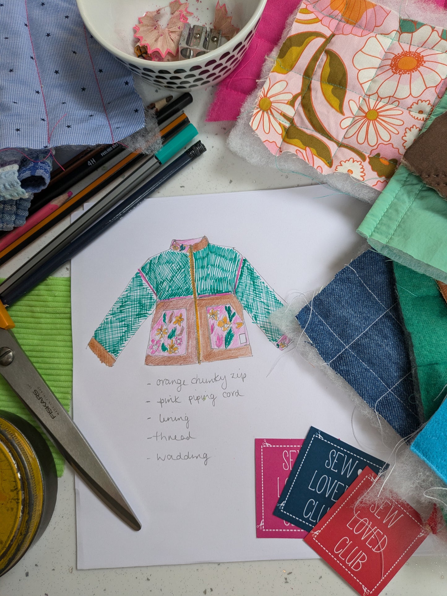 Quilted Retro Floral Oversized Jacket