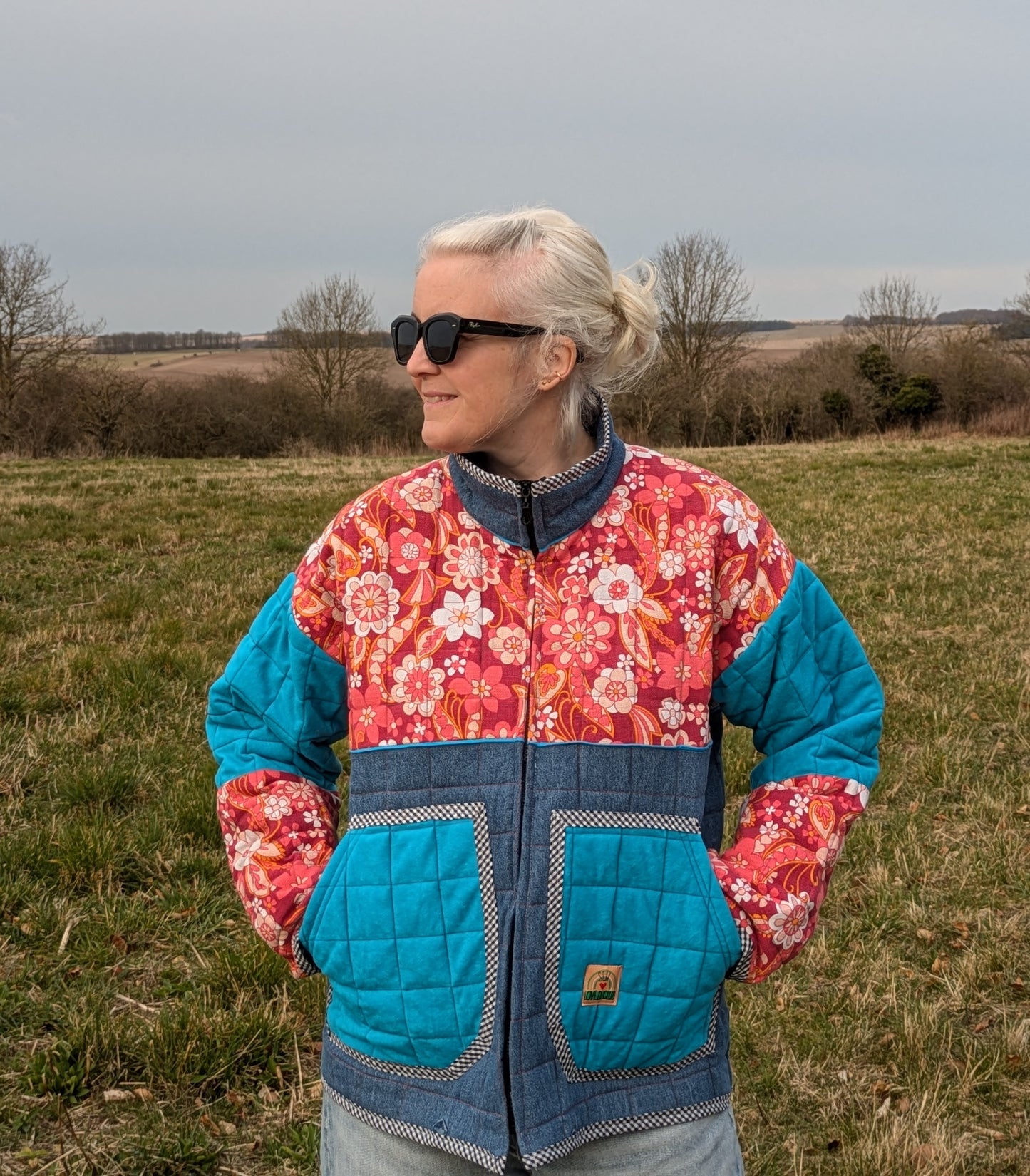 Quilted Floral Mix Jacket