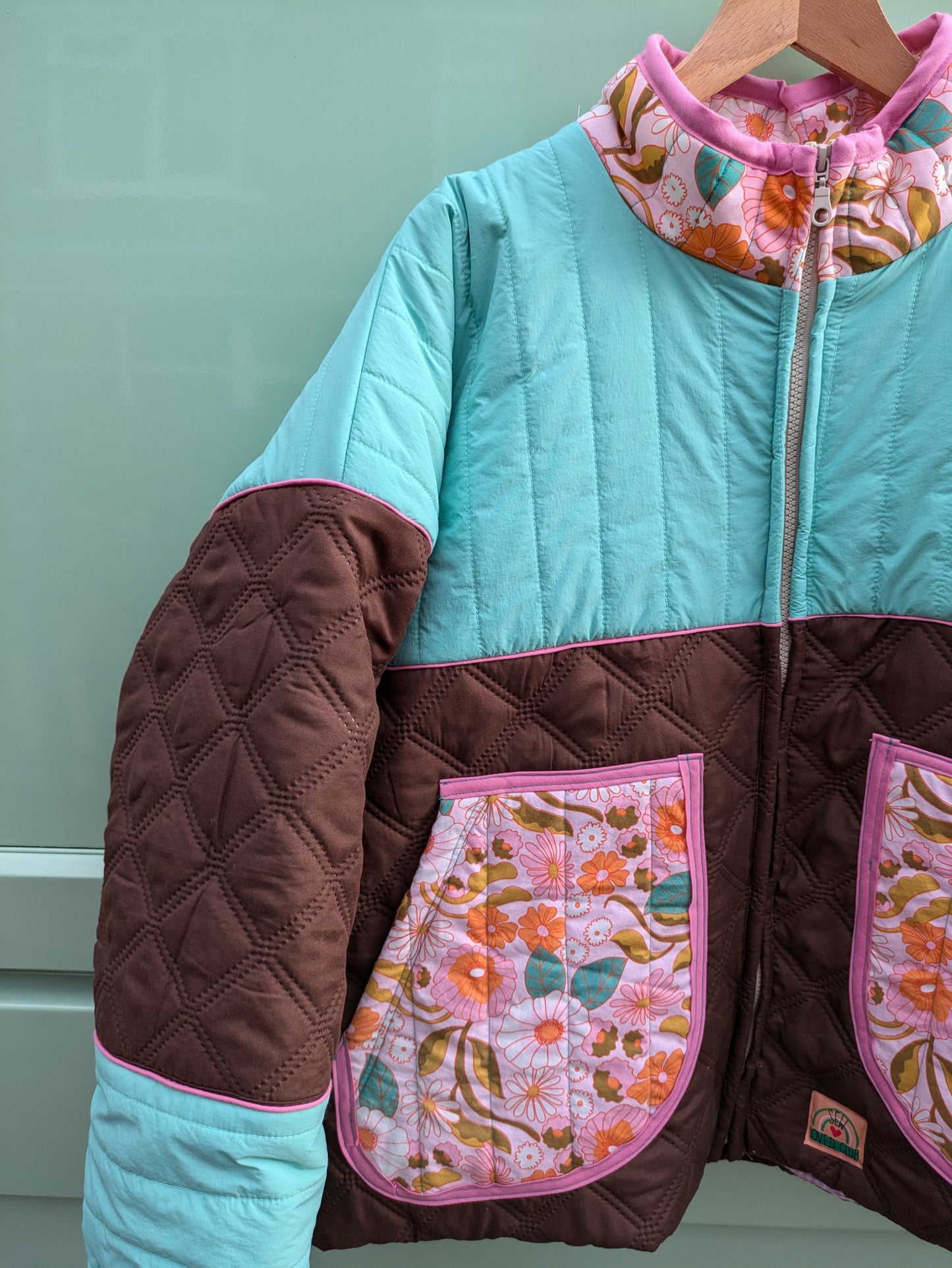 Quilted Retro Floral Oversized Jacket