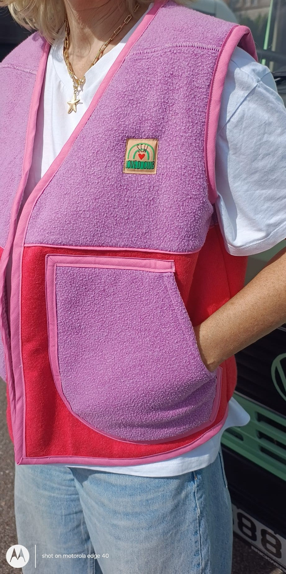 Bright Colour Blocked Gilet