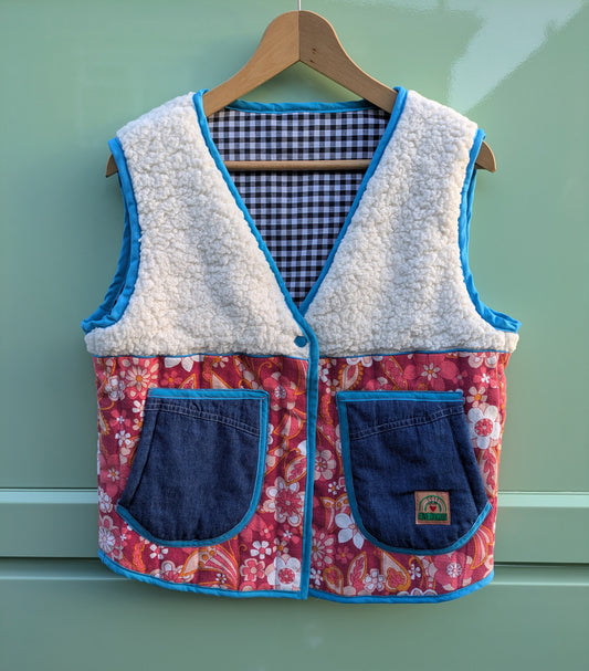 Cosy Fleece and Floral Gilet