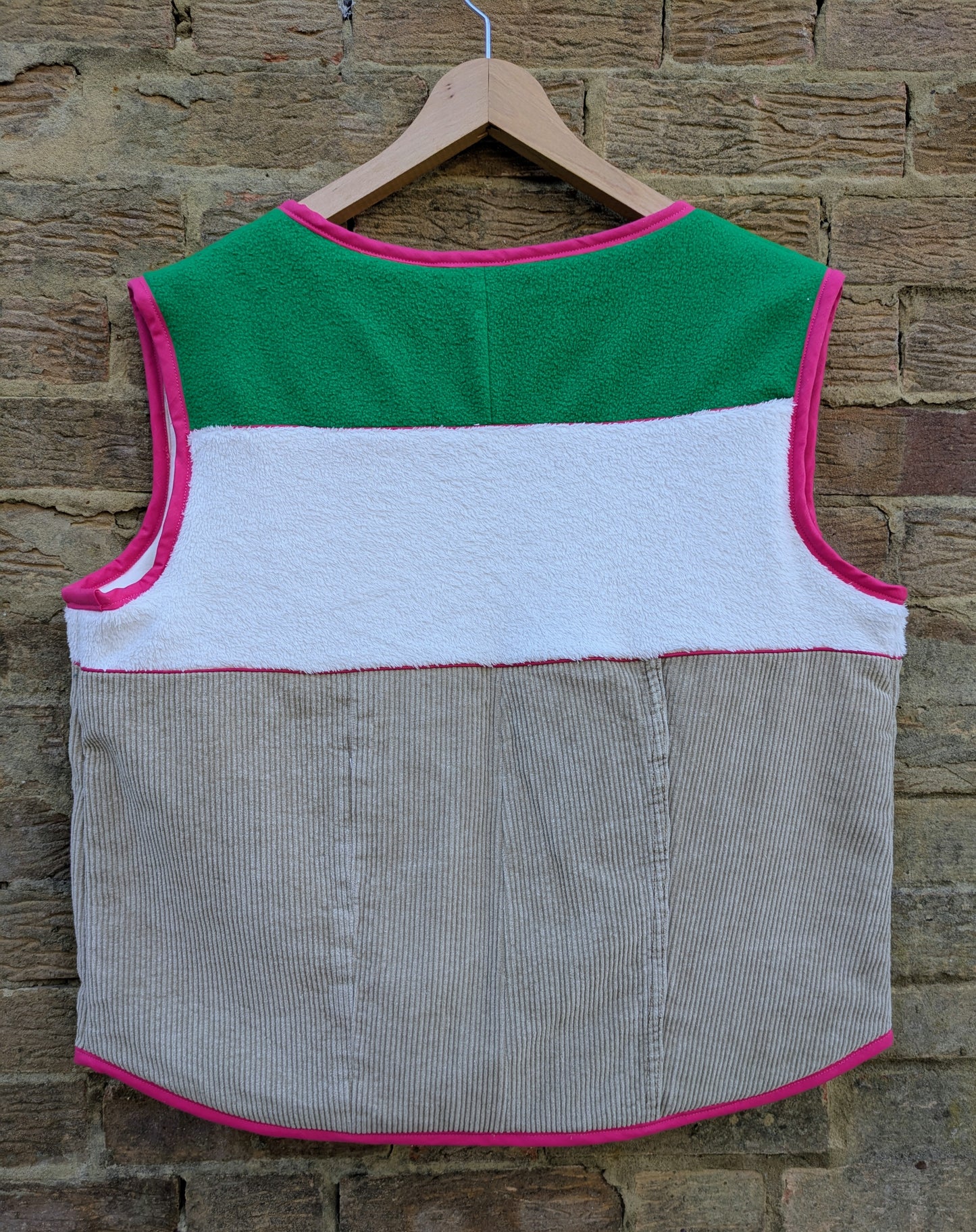 Bright Green and Pink Cosy Gilet