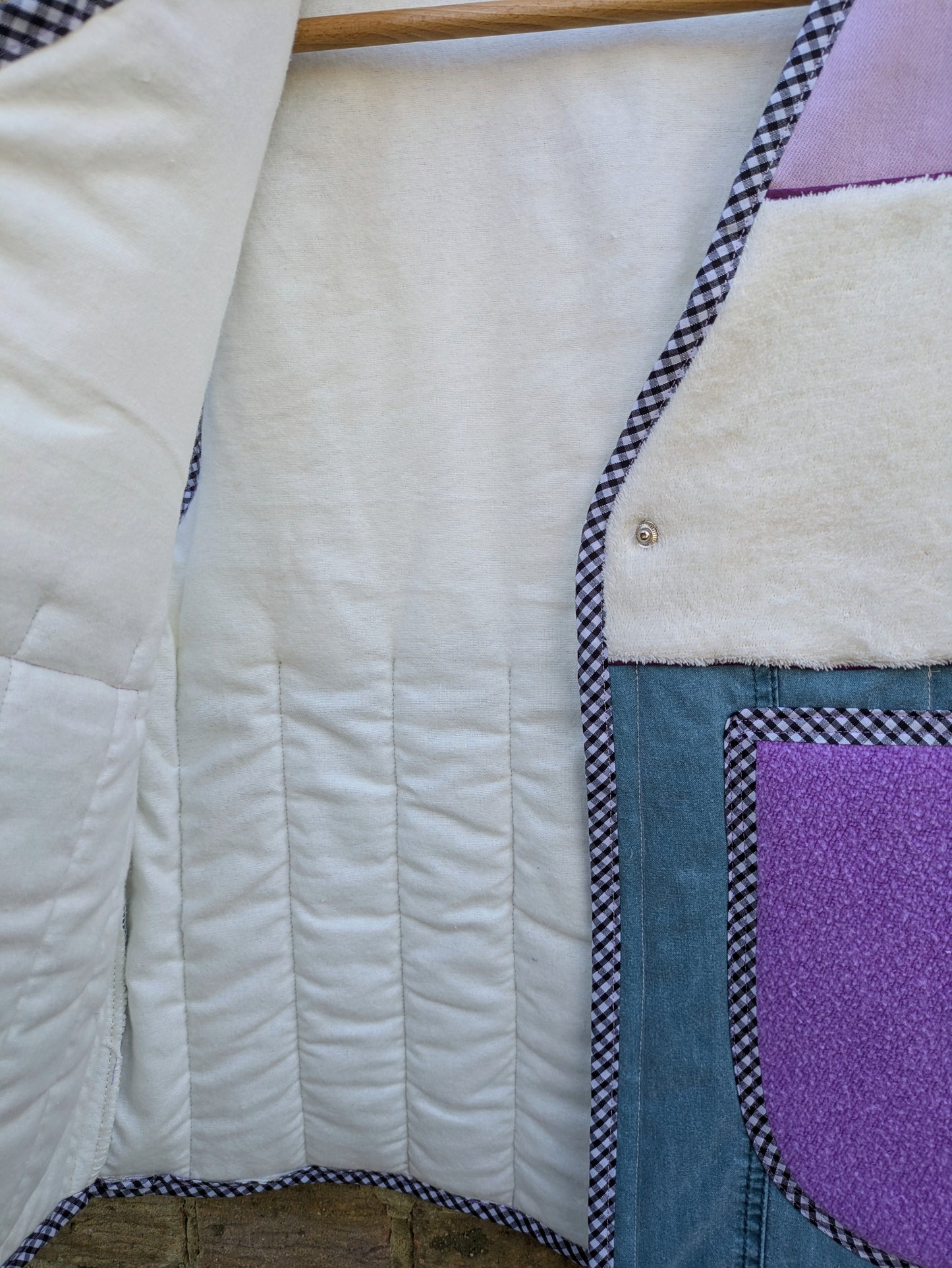 Lilac and Blue Fleece Gilet