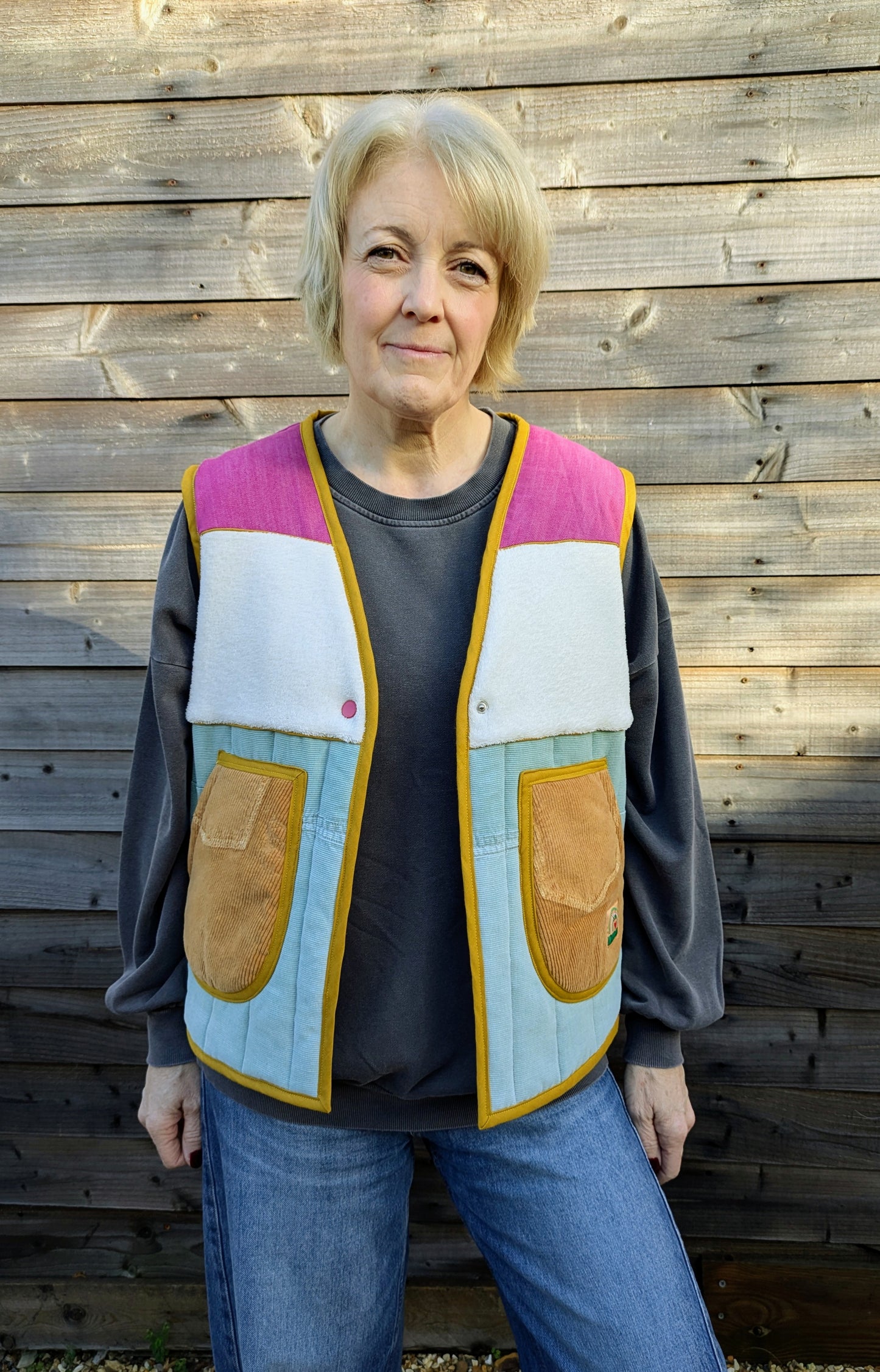 Bright Colour Blocked Gilet