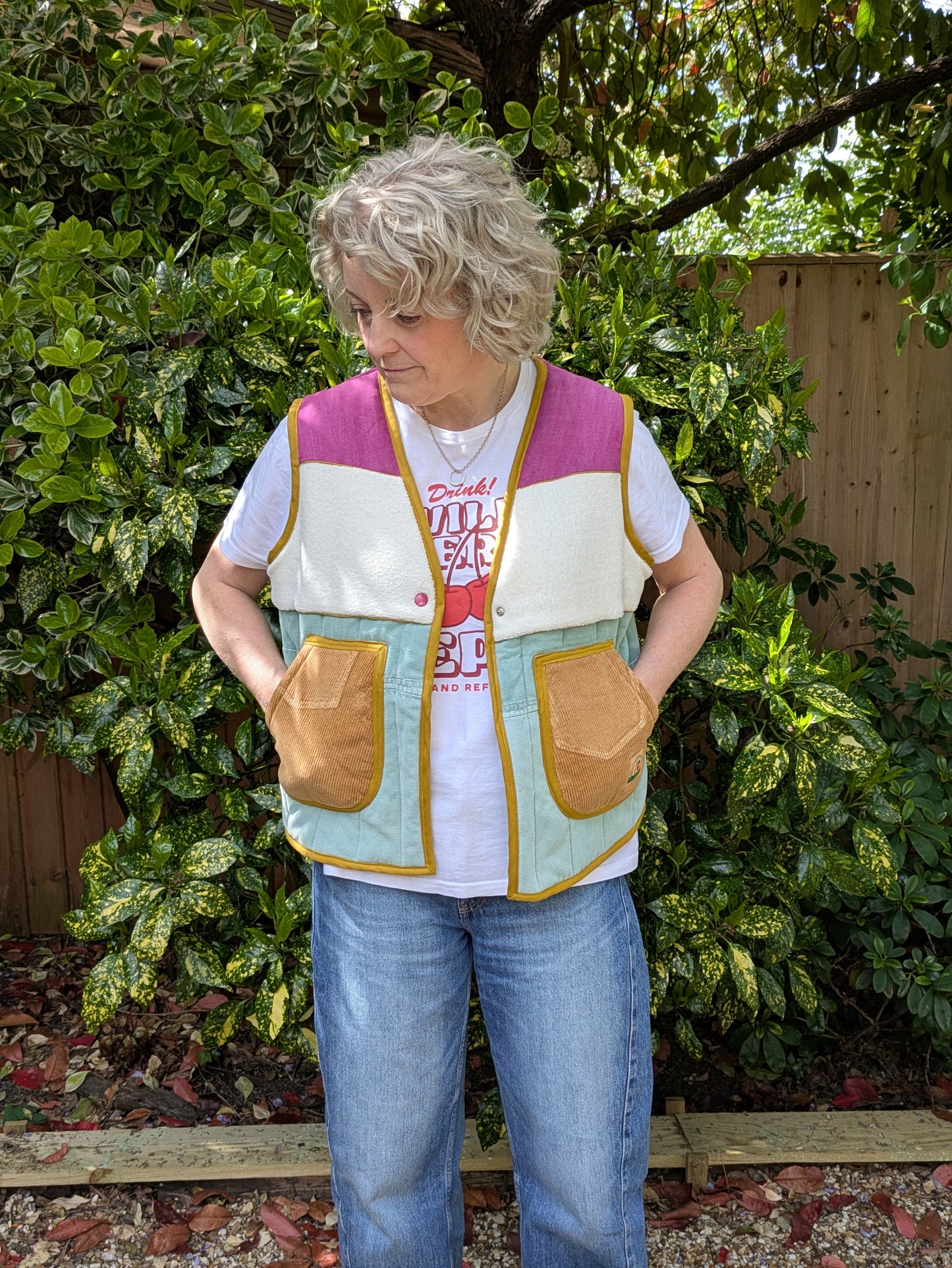 Bright Colour Blocked Gilet